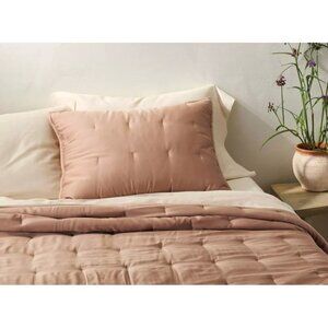 Casaluna Blissful Light Adobe Clay Bamboo Rayon Quilted King Pillow Sham